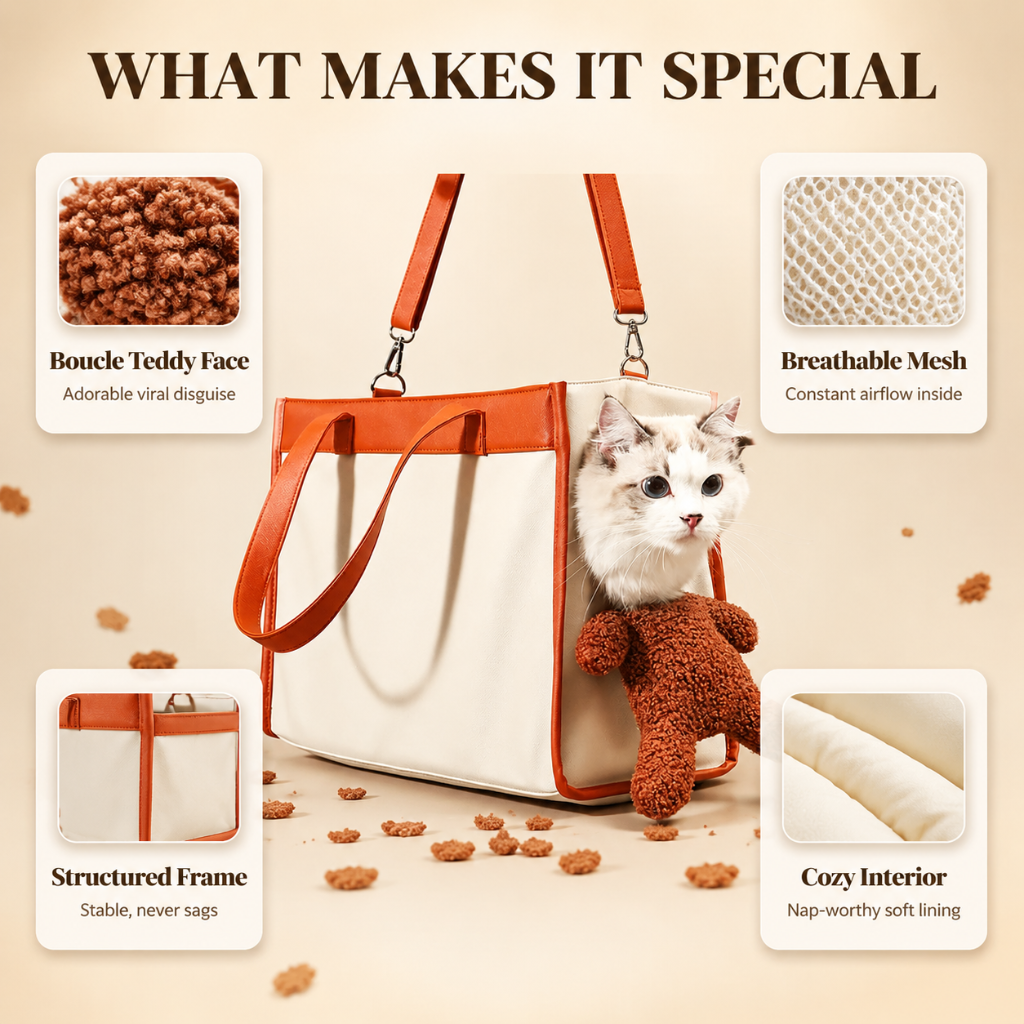 Ezvara™Teddy Handbag Pet Carrier