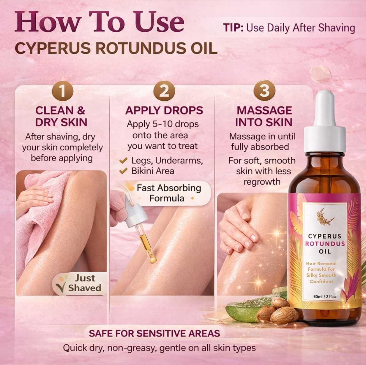 Ezvara™ Hair Reduction Oil