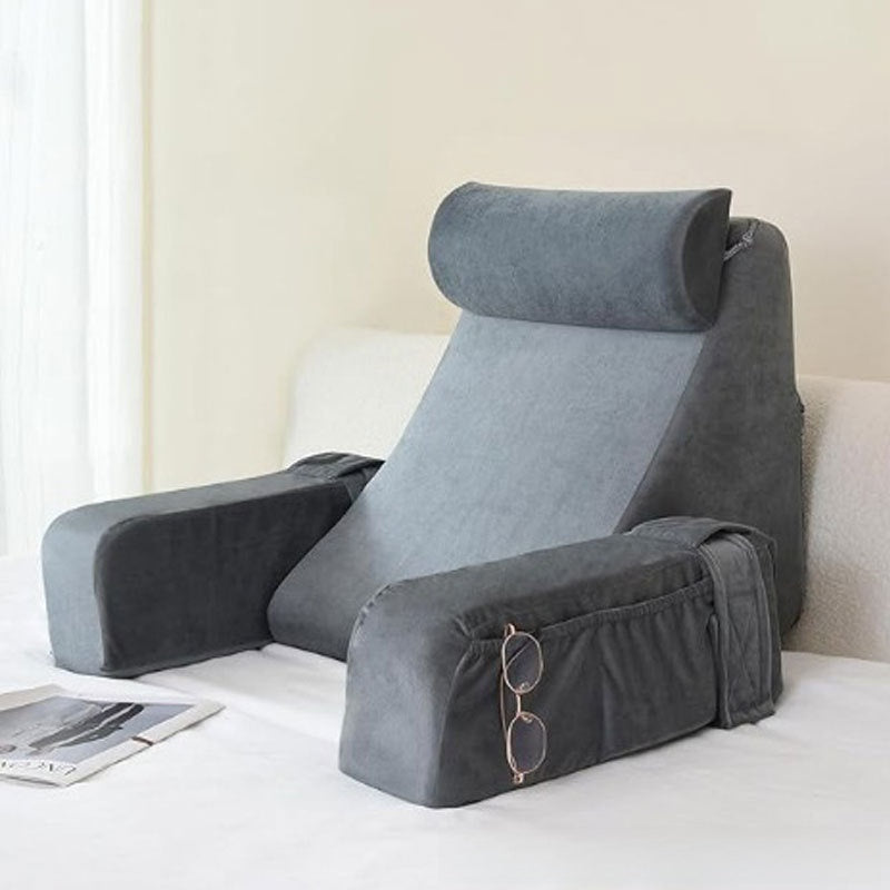 Ergonomic Memory Foam Reading Pillow with Lumbar Support