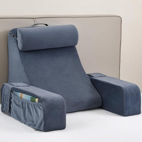 Ergonomic Memory Foam Reading Pillow with Lumbar Support
