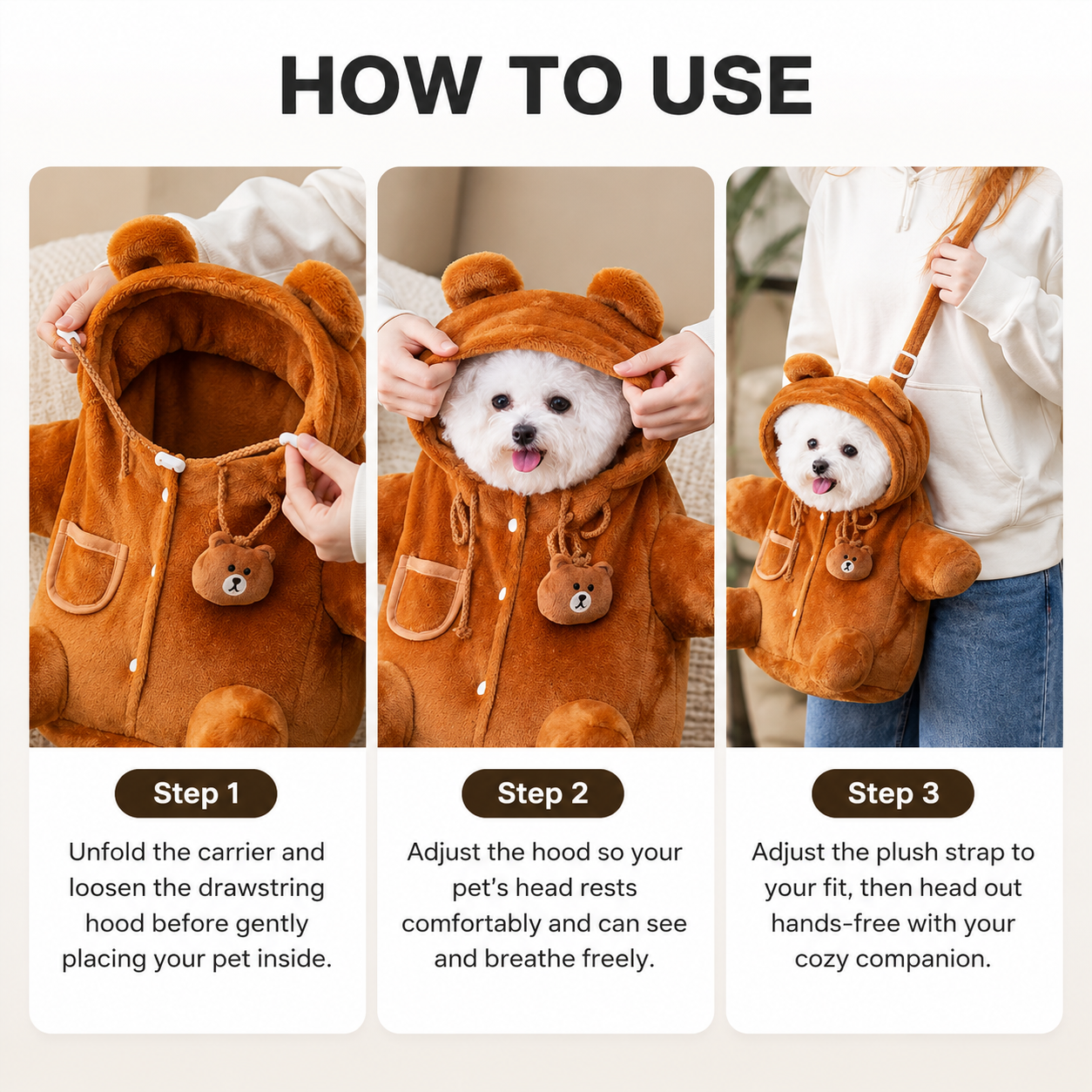Ezvara™ CuddleBear Pet Carrier